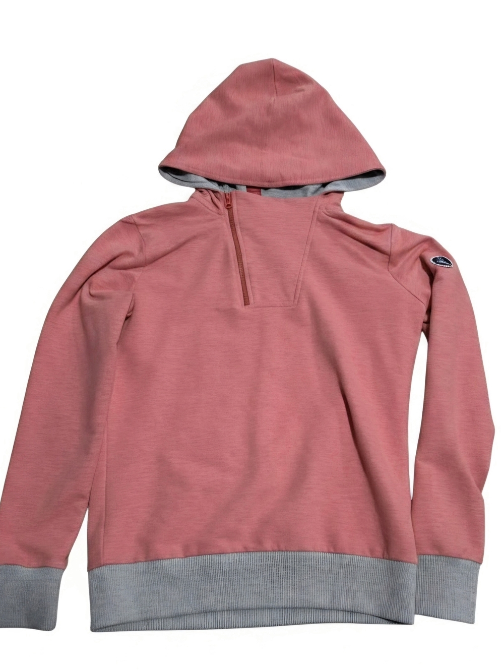 Helly Hansen Women's Coral Pink Half-Zip Hoodie Sweatshirt - Size S